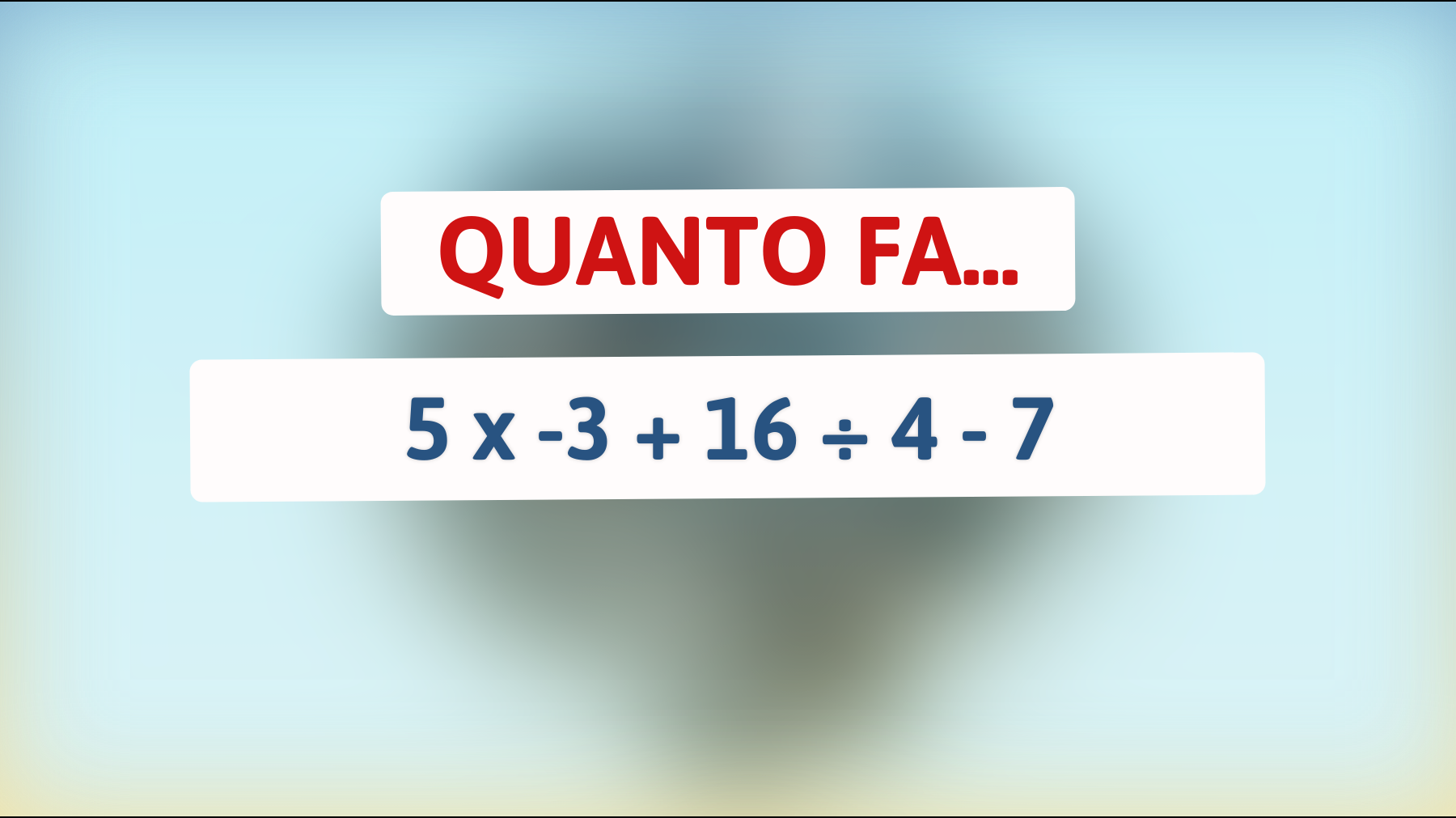 Scopri la soluzione a un enigma matematico che pochi riescono a risolvere: sei fra i geni che possono?"